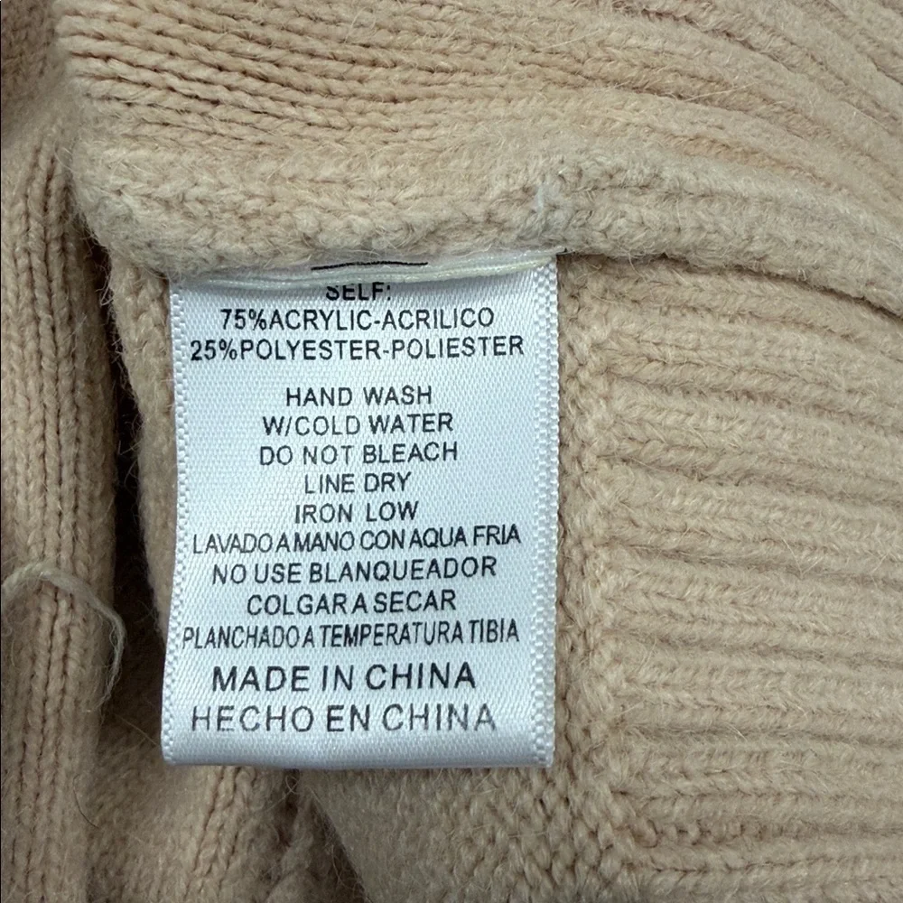 &merci Crewneck Long sleeve Sweater Camel/tan Size Large